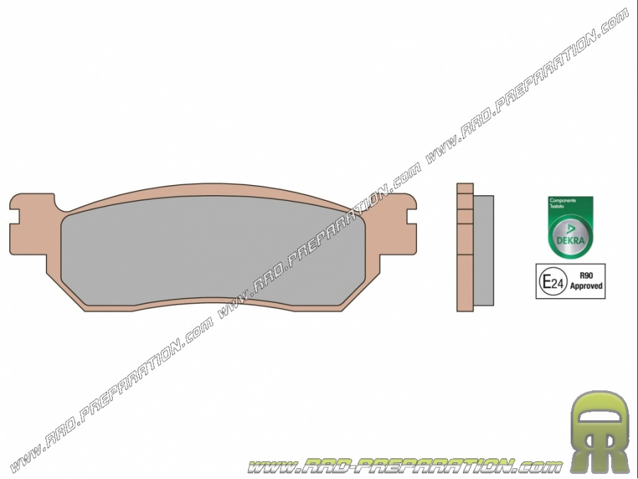 Pastillas de freno traseras MALOSSI MHR DEKRA para scooter MBK CITYLINER, SKYLINER, X-CITY, YAMAHA X MAX, MAJESTY 125, 250