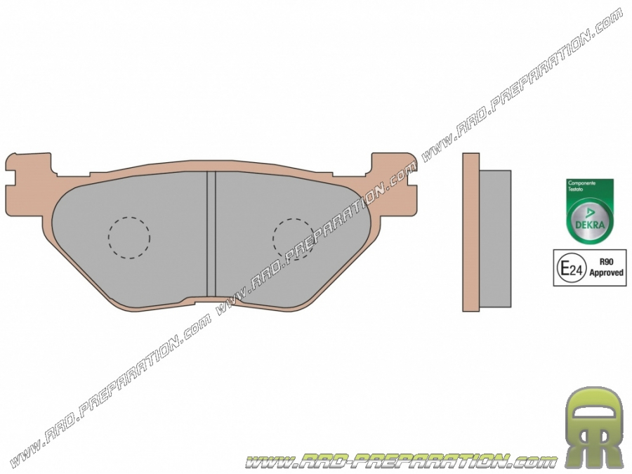 Plaquettes de frein MALOSSI MHR DEKRA arrière pour scooter YAMAHA T-MAX 500 et 530