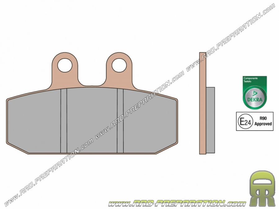 Pastillas de freno MALOSSI MHR DEKRA delanteras / traseras scooter APRILIA SCARABEO, moto GILERA DAKOTA, MOTORHISPANIA RX...