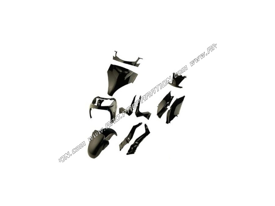 Kit 11 pièces de carénage / protection TUN'R pour maxi-scooter 125/250cc MBK SKYCRUISER & YAMAHA X-MAX avant 2010
