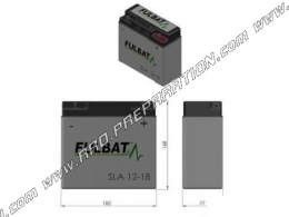Batería FULBAT SLA 12-18 12V18AH (sin mantenimiento) para cortacésped con batería bajo sillín