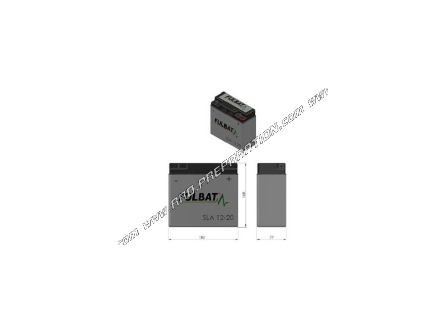 FULBAT SLA battery 12-20 12V20AH (maintenance) for mower with battery under saddle