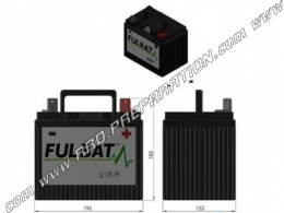 Batterie FULBAT U1R-9 12V 28AH (sans entretien) pour tondeuse avec batterie sous selle