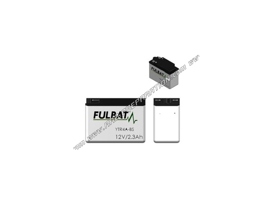 Maintenance-free battery FULBAT YTR4A-BS 12v 2.3A for motorcycle, mécaboite, scooters...