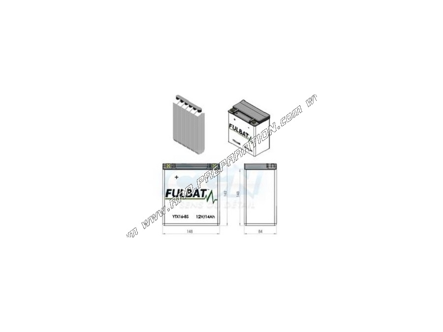 Batterie sans entretien NHK NTX5L -équivalent YTX5L-BS) 12v 4Ah pour moto,  mécaboite, scooters