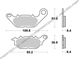 Pastillas de freno AP RACING para YAMAHA YBR, N MAX, VITY, CRYPTON, MBK WAAP... 115, 125, 135...