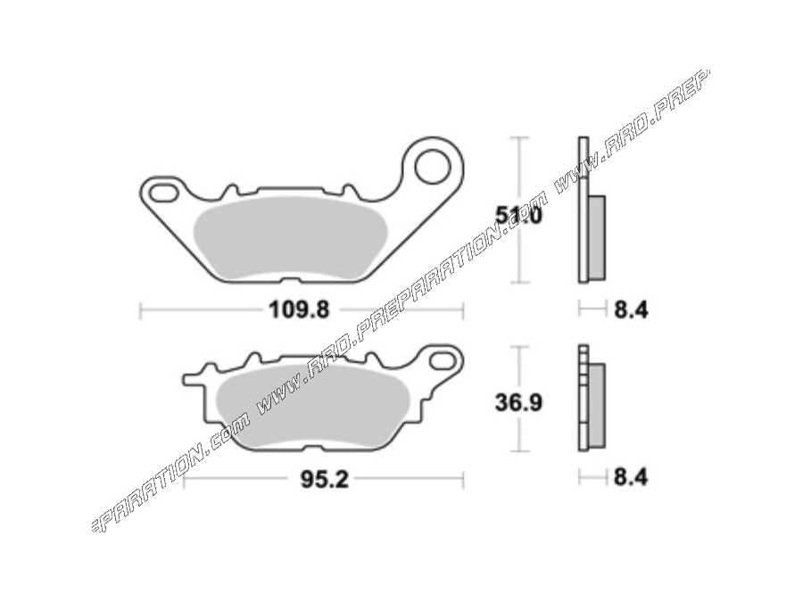 AP RACING brake pads for YAMAHA YBR, N MAX, VITY, CRYPTON, MBK WAAP... 115, 125, 135...