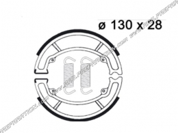 Front or rear brake shoes Ø130mm by 28mm thickness AP RACING motorcycle, scooter, quad YAMAHA , MBK, POLARIS, PEUGEOT ...