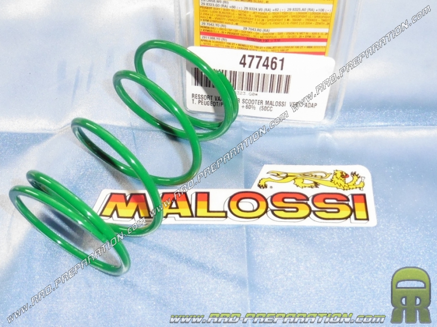 Ressort de poussée MALOSSI MHR violet ou jaune pour Peugeot Elyseo, Speedight... Piaggio NRG...