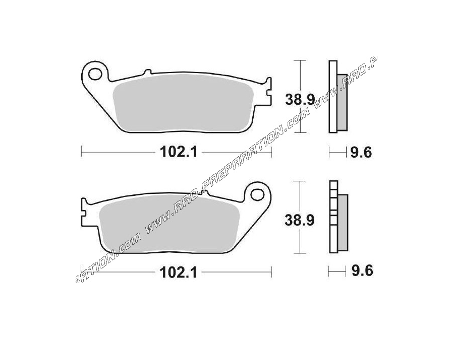 Pastillas de freno AP RACING para DAELIM ROADWIN, ROADSPORT, ROADSTAR, VT EVOLUTION, VS, DAYSTAR... 125