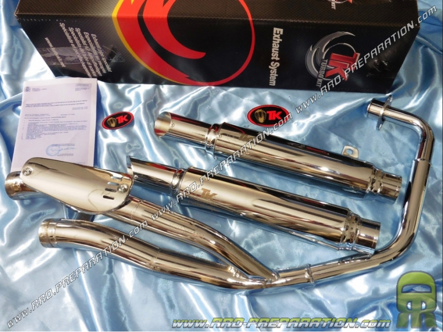 Exhaust TURBOKIT TK CUSTOM Motorcycle JINLUN HIGHLANDER, MTR HOUSTON, VOLCANO ... 125cc 4T TWIN (two-cylinder)