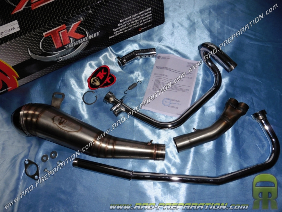 Pot d' échappement TURBOKIT TK GP H3 pour HYOSUNG COMET, GT... 125cc 4T