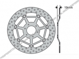 Brake disc FRANCE EQUIPEMENT Ø320mm front floating HYOSUNG GT, COMET, NAKED 125, 250 and 600cc