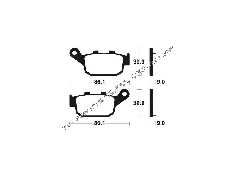 AP RACING rear brake pads for HONDA AFRICA TWIN, KAWASAKI Z800, SUZUKI GLADIUS...