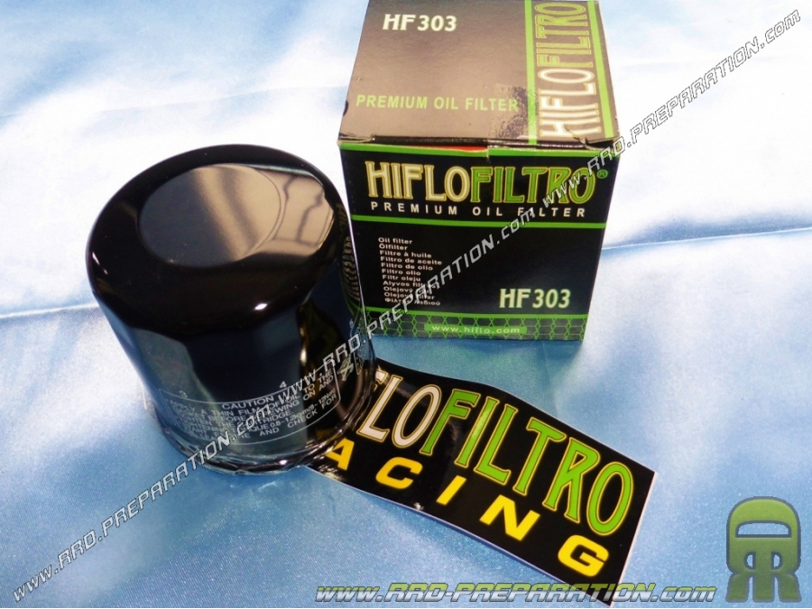 Filtre à huile HIFLO FILTRO pour moto, quad et buggy ACCESS, APACHE, BIMOTA, HONDA, KAWASAKI, POLARIS, et YAMAHA 300, 400...