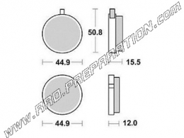 Pastillas de freno delanteras/traseras AP RACING para YAMAHA RS, RX, RD, DX, 50, 100, 125, 200