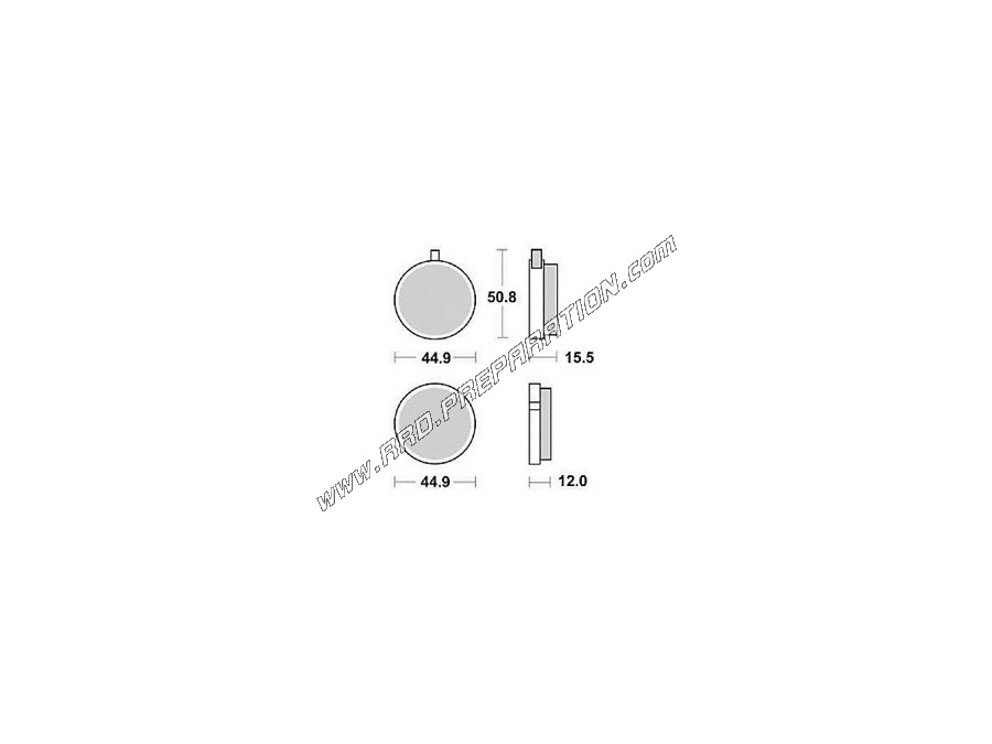 Pastillas de freno delanteras/traseras AP RACING para YAMAHA RS, RX, RD, DX, 50, 100, 125, 200