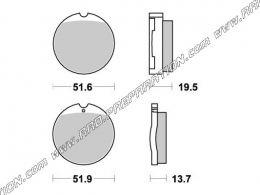 AP RACING front / rear brake pads for HONDA CB G5, CB FOUR, CL SCRAMBLER, 250, 350, 360, 400...