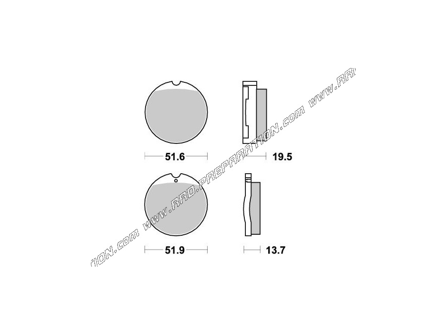 AP RACING front / rear brake pads for HONDA CB G5, CB FOUR, CL SCRAMBLER, 250, 350, 360, 400...