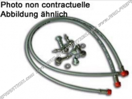 Complete front aviation brake hose kit FRANCE EQUIPEMENT with screws for APRILIA RS 125cc from 2006 to 2012