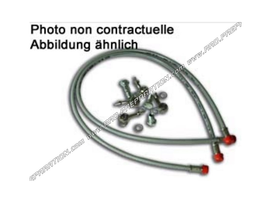 Complete rear aviation brake hose kit FRANCE EQUIPEMENT with screws for APRILIA RS 125cc from 2006 to 2012