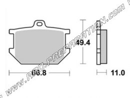 Pastillas de freno delanteras - traseras AP RACING para YAMAHA DR, SR, XS, XJ, XV... antes de 1985