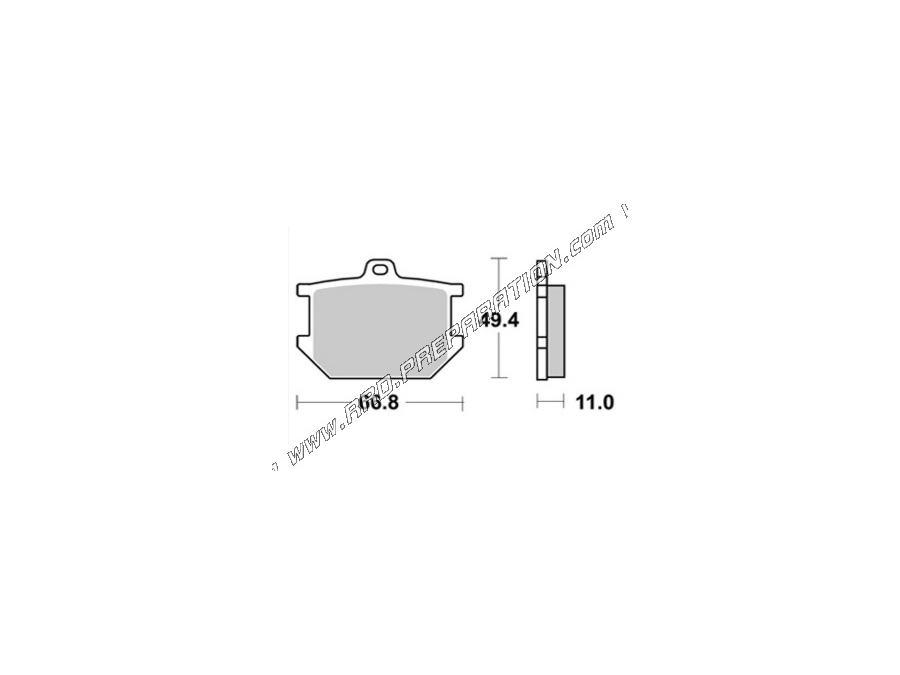 AP RACING front - rear brake pads for YAMAHA DR, SR, XS, XJ, XV... before 1985