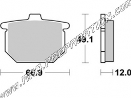 Plaquettes de frein AP RACING avant - arrière pour HONDA CB SS 750, GOLD WING 1000