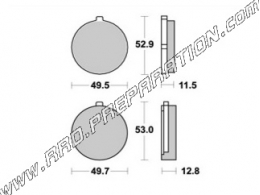 AP RACING front - rear brake pads for SUZUKI GS 425, 500 550, 1000, GT 500... from 1973