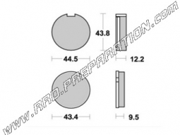 Pastillas de freno delanteras - traseras AP RACING para KAWASAKI KH125, KZ200, Z 200, SUZUKI AC50, GT K KB 50... de 1977