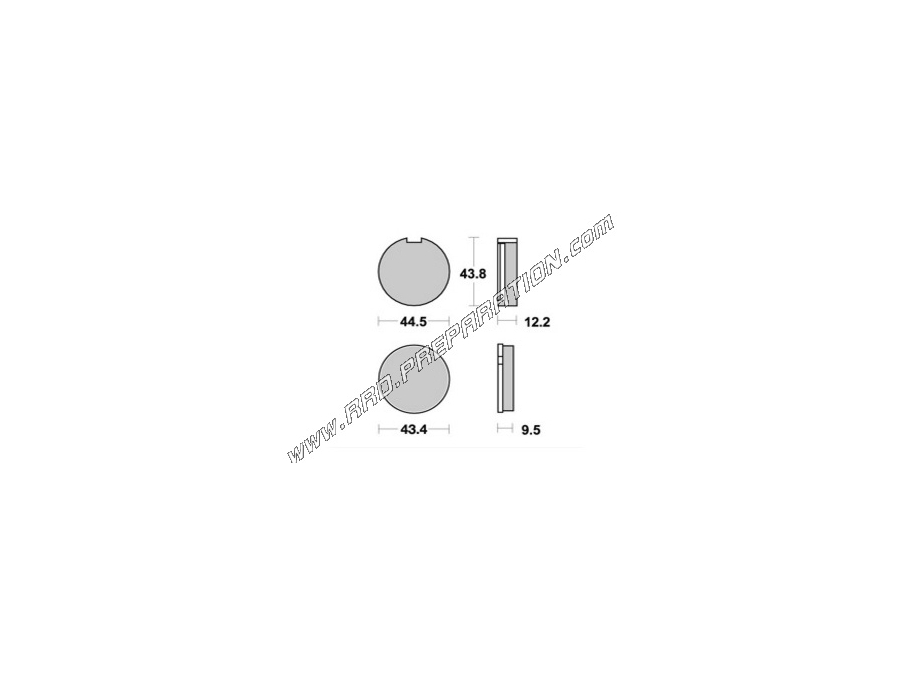 AP RACING front - rear brake pads for KAWASAKI KH125, KZ200, Z 200, SUZUKI AC50, GT K KB 50... from 1977