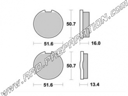 AP RACING front - rear brake pads for KAWASAKI Z 400 (2 cylinders) from 1976