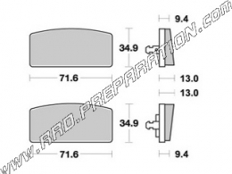 Pastillas de freno delanteras - traseras AP RACING para BMW R60, R80, R75, R100 RS, RT... de 1976