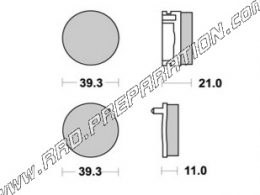 Pastillas de freno delanteras - traseras AP RACING para HONDA CB J, SS, CB, ELSINORE, ODISSEY, 50, 90, 110, 125, 250 de 1974