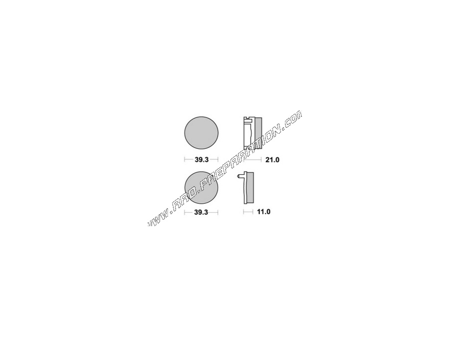 Plaquettes de frein AP RACING avant - arrière pour HONDA CB J, SS, CB, ELSINORE, ODISSEY, 50, 90, 110, 125, 250 à partir de 1974