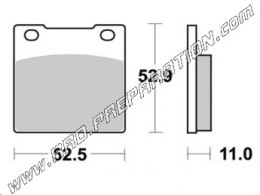 Pastillas de freno AP RACING delanteras - traseras para HONDA RSZ, CUSTOM, KAWK, CHOPPER... de 1978