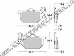 Pastillas de freno delanteras - traseras AP RACING para YAMAHA RD, GX, XS, XJ, MAXIM, MIDNIGHT...desde 1978