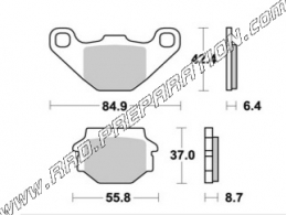 Pastillas de freno delanteras - traseras AP RACING para KAWASAKI KLR 250, 450, MALAGUTI MEX, MFX, MGX, 425, HE RC ULES GP SUPRA