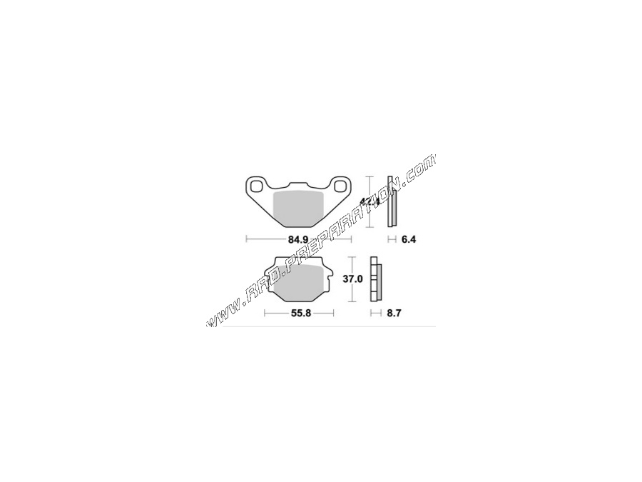 AP RACING front - rear brake pads for KAWASAKI KLR 250, 450, MALAGUTI MEX, MFX, MGX, 425, HE RC ULES GP SUPRA