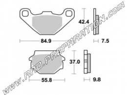 Pastillas de freno delanteras / traseras AP RACING OFF ROAD para AEON, BAROSSA, BOMBARDIER, E TON, KAWASAKI, KTM, POLARIS, SUZUK