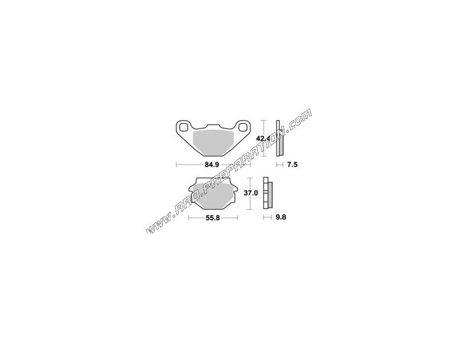 AP RACING front brake pads for KAWASAKI GPZ S 500 from 1989 to 1992