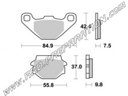 Pastillas de freno traseras AP RACING para KAWASAKI GPZ S 500 de 1989 a 1992