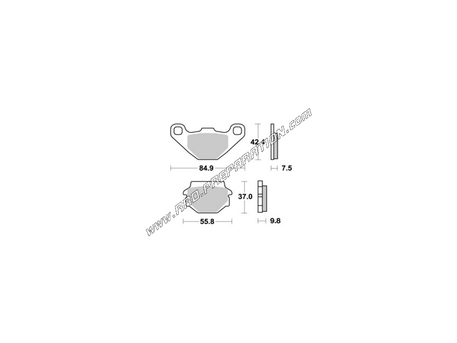 AP RACING rear brake pads for KAWASAKI GPZ S 500 from 1989 to 1992