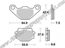 AP RACING front - rear brake pads for AXR, BATAVUS, FANTIC, KAWASAKI KH, KLR, SUZUKI RG GAMMA, GN, SYM, TGB...