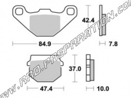 AP RACING front and rear brake pads for ADLY SUPER SONIC, SILVER FOX, PANTHER, DERBI SENDA, HM CRE...from 1986