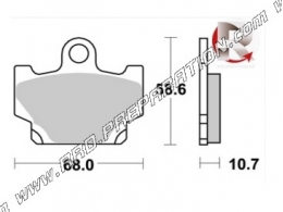 brake pads AP RACING front - rear YAMAHA RZ, DT, RX, butch, XJ, XT, TENERE, XV, from 1981