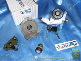 Contactor / neiman con 2 llaves + tapa deposito y tapa bateria TEKNIX para MBK NITRO, YAMAHA AEROX del 2003 al 2013 3 hilos