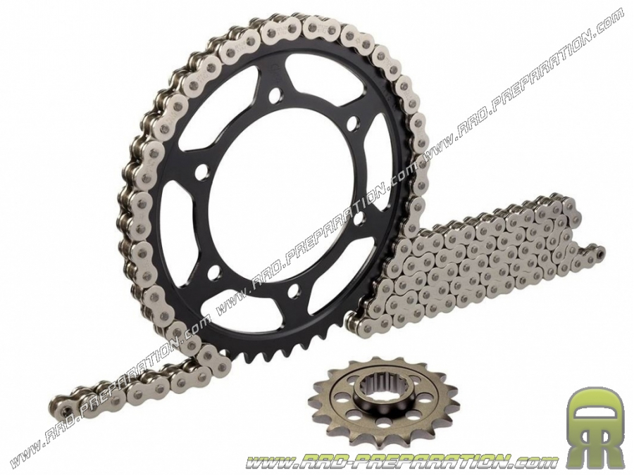Chain kit FRANCE EQUIPEMENT reinforced for motorcycle KAWASAKI ER6 N/F teeth of your choice
