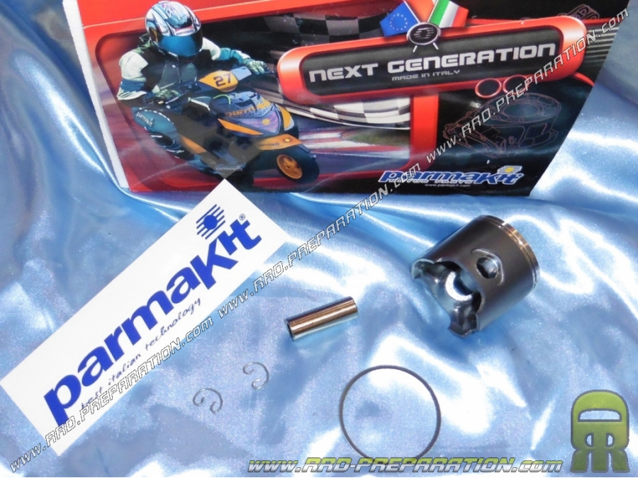 Pistón mono segmento PARMAKIT Ø47mm eje 12mm para kit 70cc en scooter vertical Minarelli