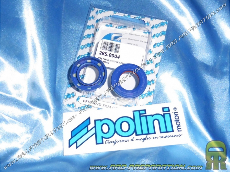 Paire de 2 joints spy (joint spi) compétition viton de vilebrequin POLINI pour mécaboite moteur DERBI euro 1, 2 & 3